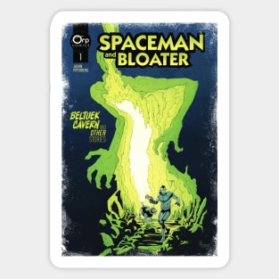 SPACEMAN AND BLOATER: Distressed Comic Cover Sticker